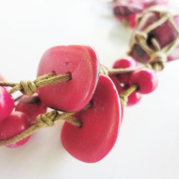 Vintage primative hand knotted necklace - Picture 6 of 9